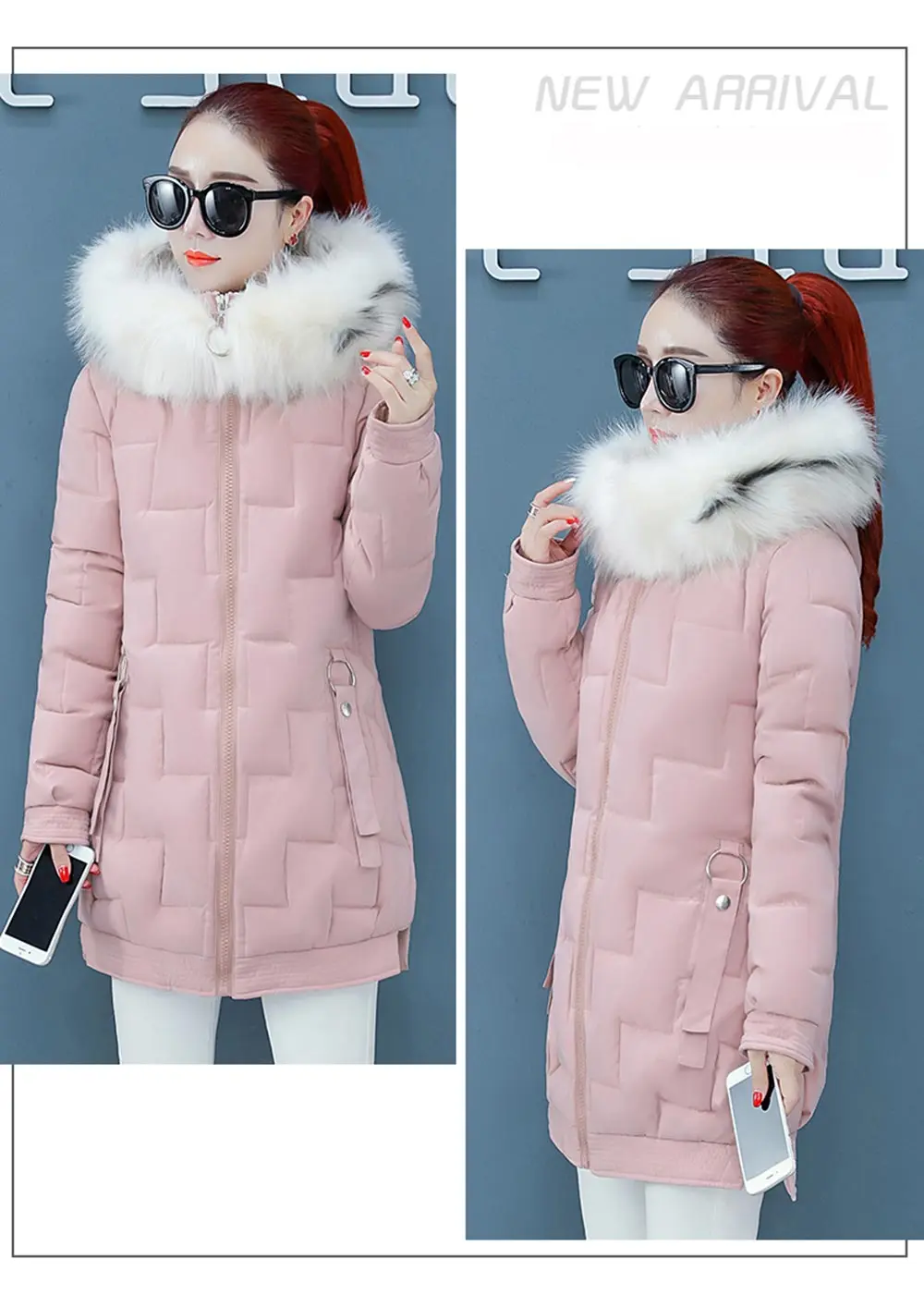 PinkyIsBlack модный легкий мех зимняя куртка для женщин с хлопковой подкладкой теплое толстое Женское зимнее пальто Длинная Парка женская куртка