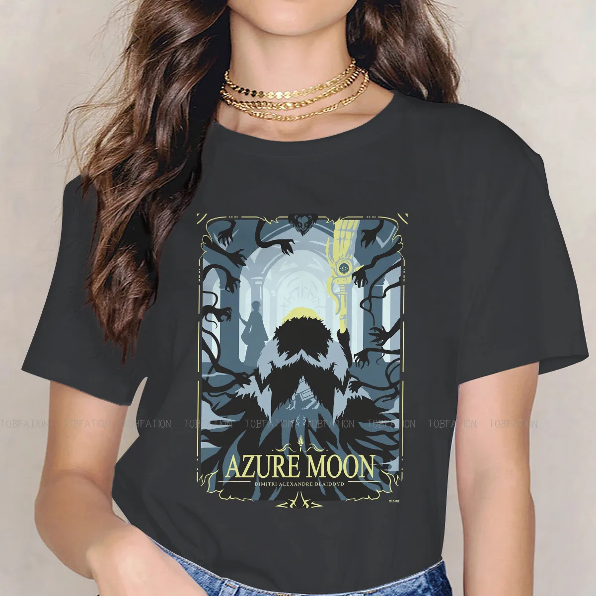 

Azure Moon Women's TShirt Fire Emblem Game Girls Basic Tees Cotton Female T Shirt 4XL Humor Hipster Gift