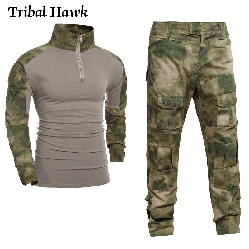 Спецназ спецназ тактическая форма камуфляжный костюм Мультикам брюки футболка