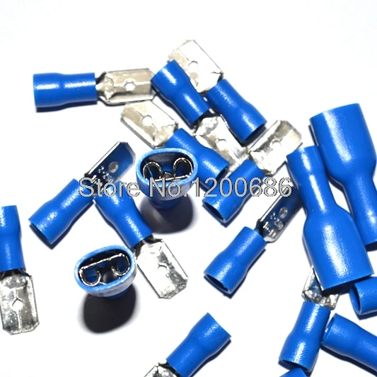 

4.8mm FDFD 2-187 1.5-2.5mm2 AWG Insulated Crimp Terminals Red Female male Insulated Spade Crimp Connector Terminal 100PCS 50pair