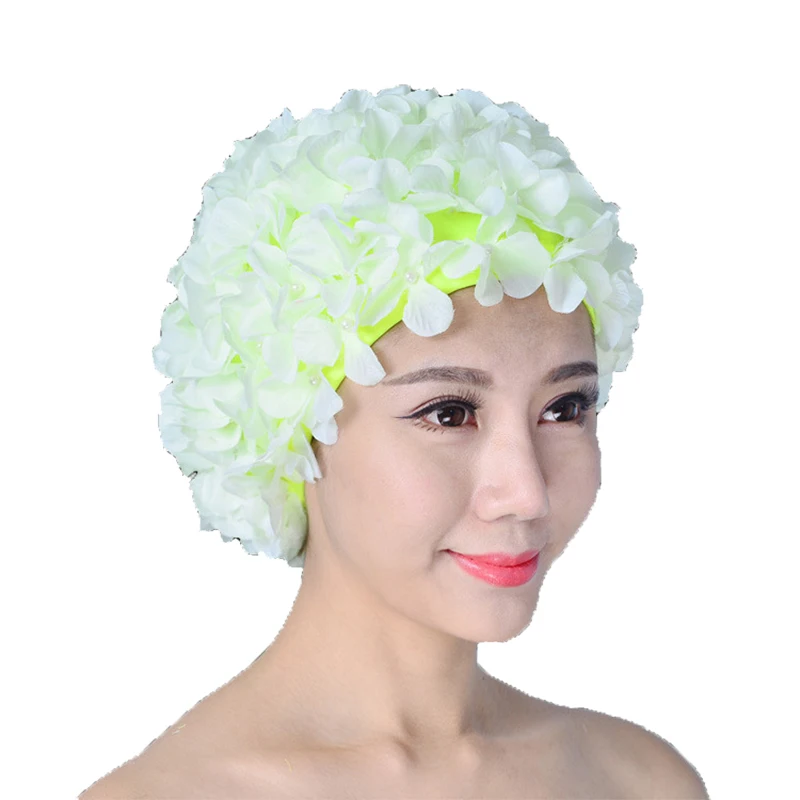 

Women Petal Swim Hat Swimming Cap Flowers Design Bath Cap Ladies Swimming Cap Swim Pool Hat Colorful Cute Women Petal Cap