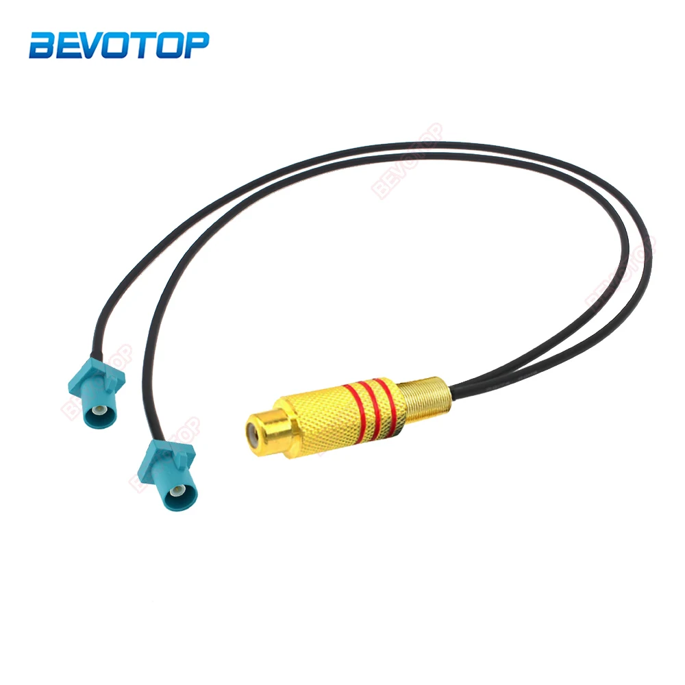 

RCA Female Jack to Dual Fakra Z Male Video Y-Type Splitter Pigtail RG174 Pigtail Reversing Rear View Camera Adapter Cables