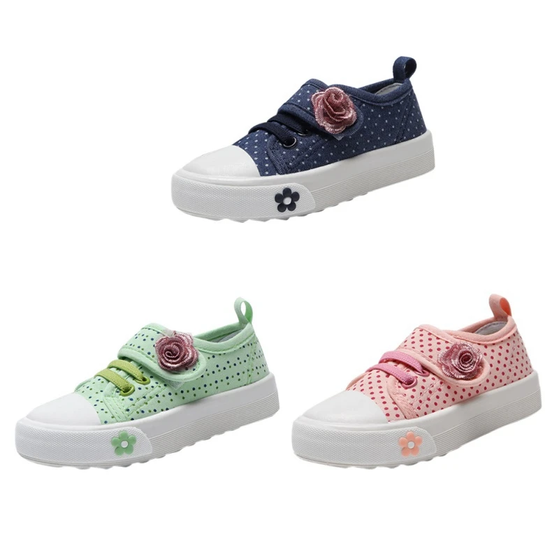 

Kids Girls Canvas Sneaker Breathe New Arrival Flower Kids Shoes Causal Sewing Student Sport Shoes Flat Children's Footwear Shoes