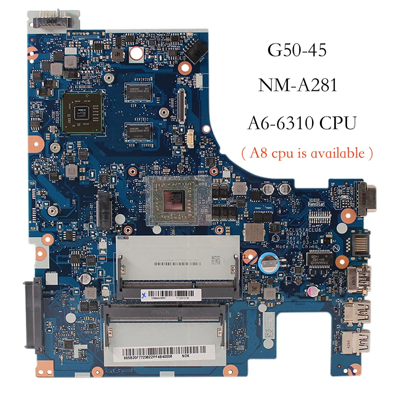 

Материнская плата для ноутбука Lenovo G50-45 ACLU5/ACLU6 NM-A281