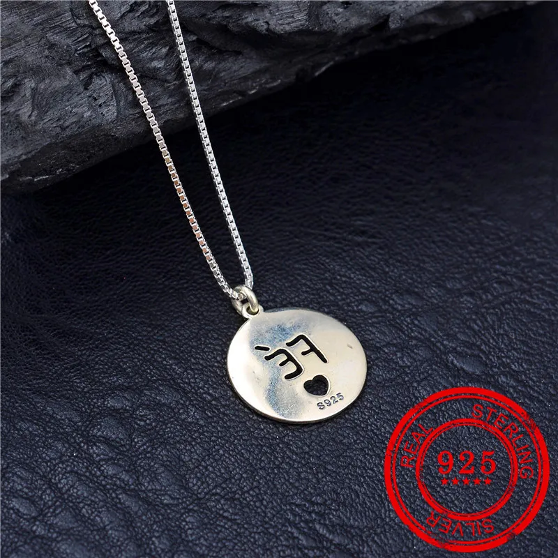 

European and American style 100% 925 sterling silver necklace round pendant female wedding boutique gift fashion jewelry