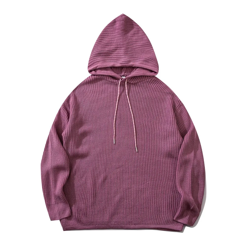 

Knitted Solid Hoodies 2021 Fashion Winter Clothes Woman Sweaters Long Sleeve Tops Casual Women Clothing Oversized Streetwear