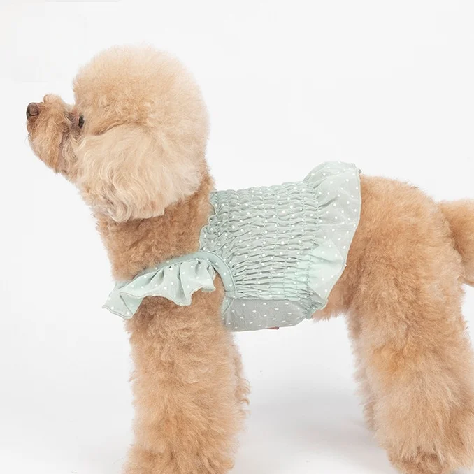 Новинка одежда для домашних животных маленькое шифоновое платье в пупок