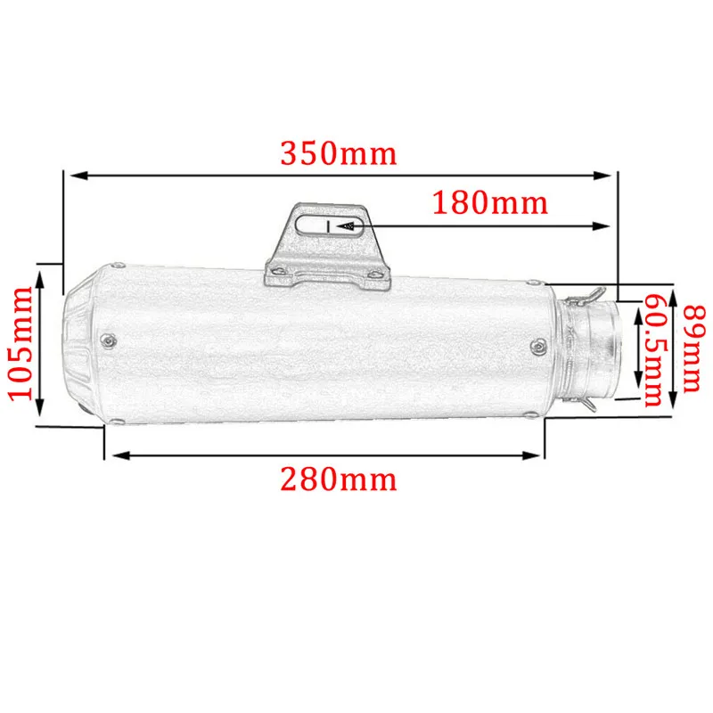 Универсальный 60 мм модифицированный глушитель для мотоцикла R6 ZX6R 10R K7K8 Z750 Z800 Z1000 R1