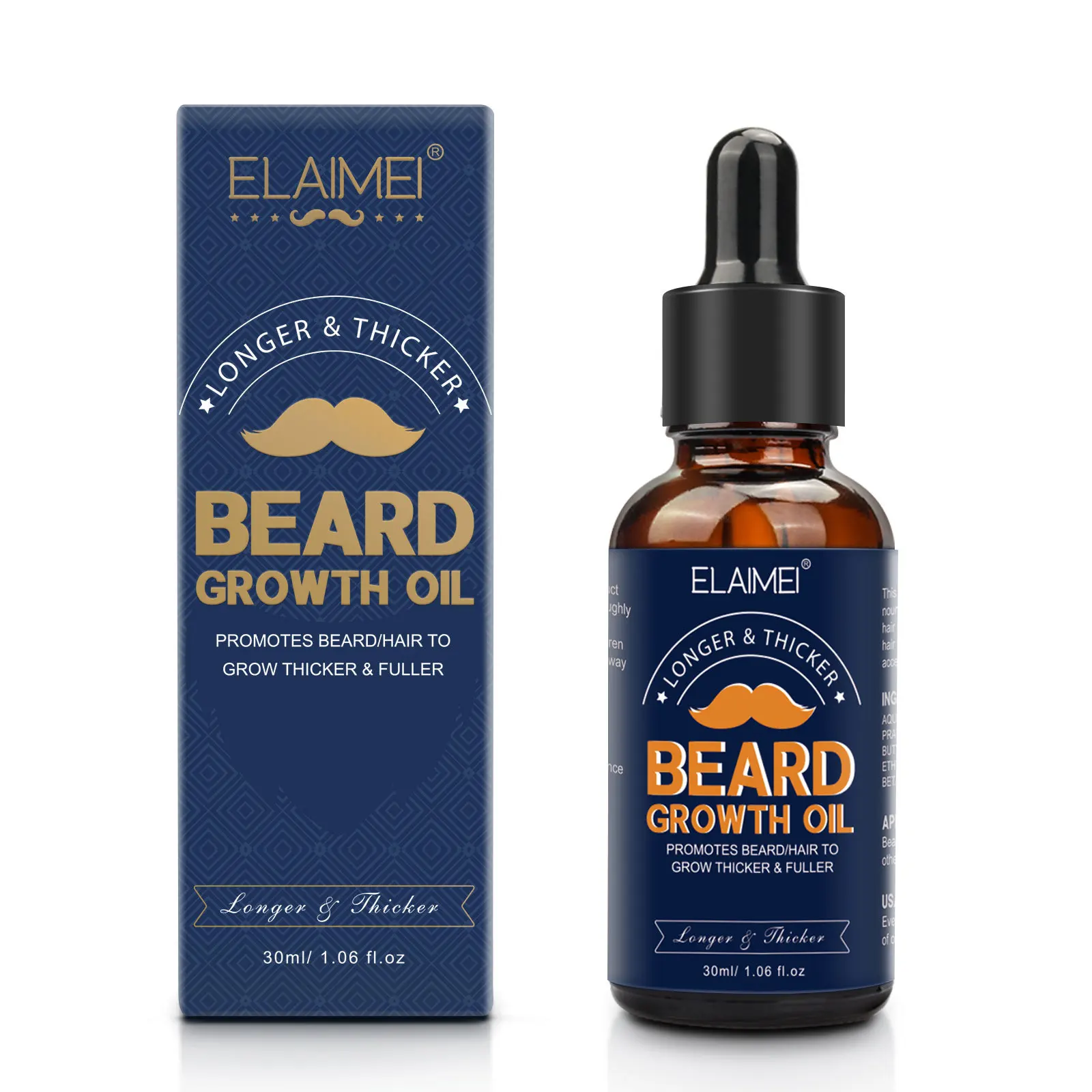 

wish burst ELAIMEI beard growth fluid maintenance beard growth essential oils promote hair beard care