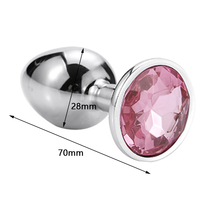 Интимная металлическая Анальная пробка с кристаллами ювелирные изделия гладкая