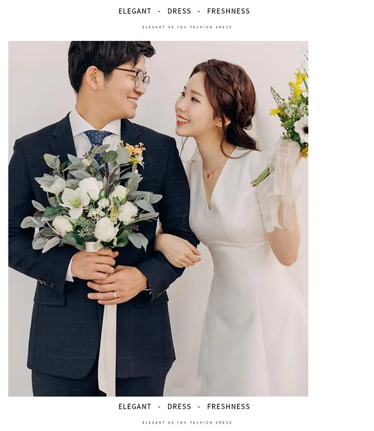 Легкое свадебное платье для путешествий новинка 2020 невесты корейский стиль