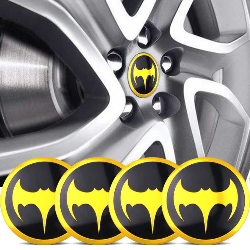 4 шт. 3D Бэтмен автомобильный Шиномонтажный центр ступицы колпачок логотип значок