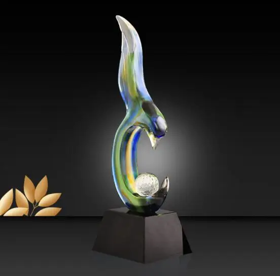 2019 the latest all new style top quality golf trophy Golf Cup Luxury Liuli Customized Crystal free shipping | Спорт и развлечения