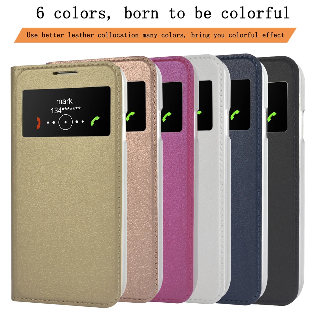 Кожаный чехол-книжка Smart View для Samsung Galaxy S4 S 4 Mini S4mini SamsungS4case GT I9190 I9192 I9195 I9500 - купить