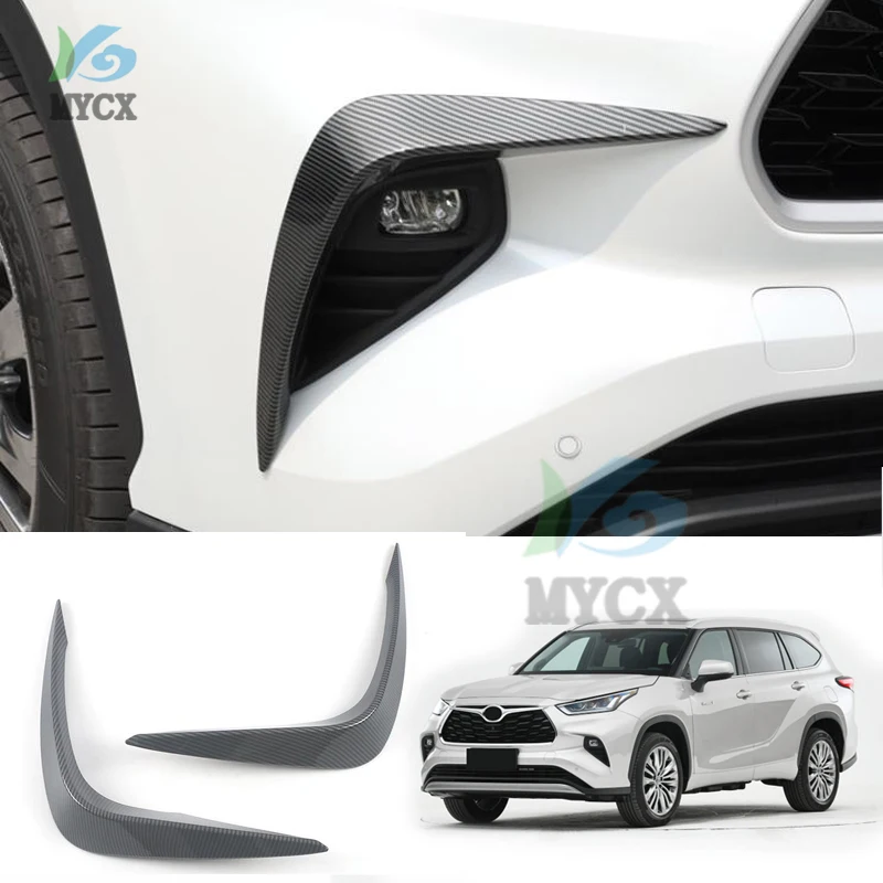 

Для Toyota Kluger Highlander XU70 Refit 2022 2021 Передняя ЛОПАТОЧНАЯ отделка передняя губа яркая полоса Аксессуары для модификации