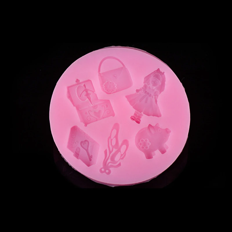 DIY кукла свинья коробка торт силиконовые формы для шоколада желе ледяной сахар 1718