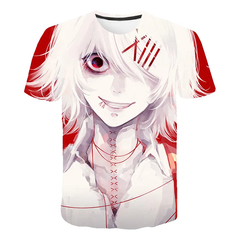 Летняя Новинка 2020 Мужская футболка Tokyo Ghoul с короткими рукавами и рисунком из