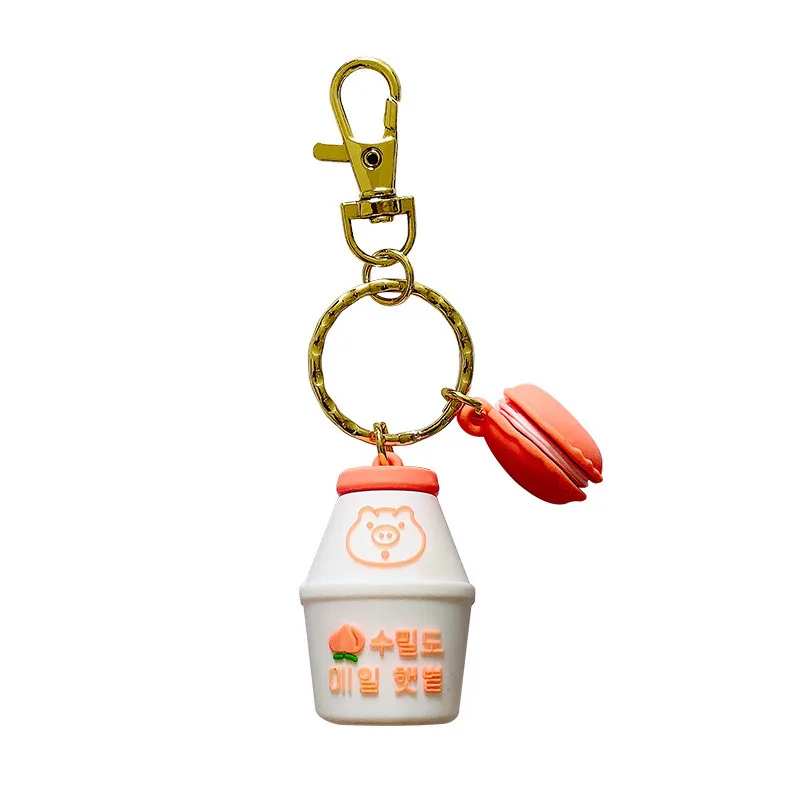 2020 ПВХ Макарон контейнеры для йогурта брелок ключей сумка декоративные подвески