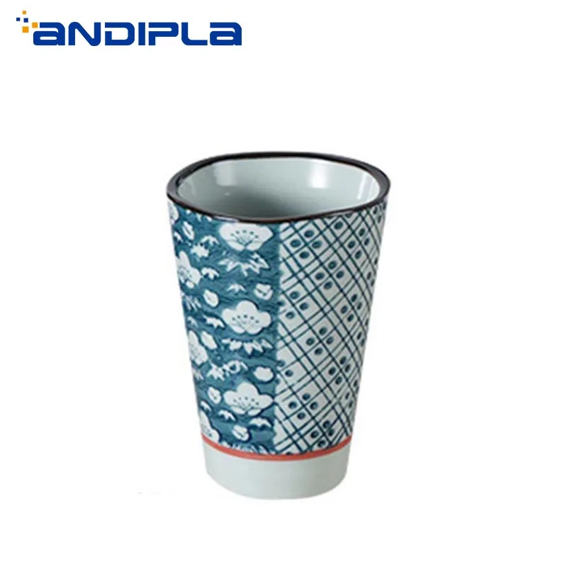 5 шт./лот 220 мл винтажная сине-белая фарфоровая кружка в японском стиле ручная