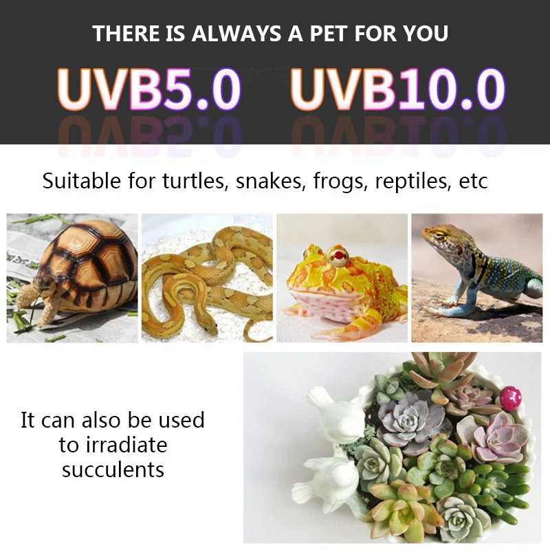 Pet UVB 5 0 10 высокопроизводительная лампа для рептилий с нагревом и кальцием