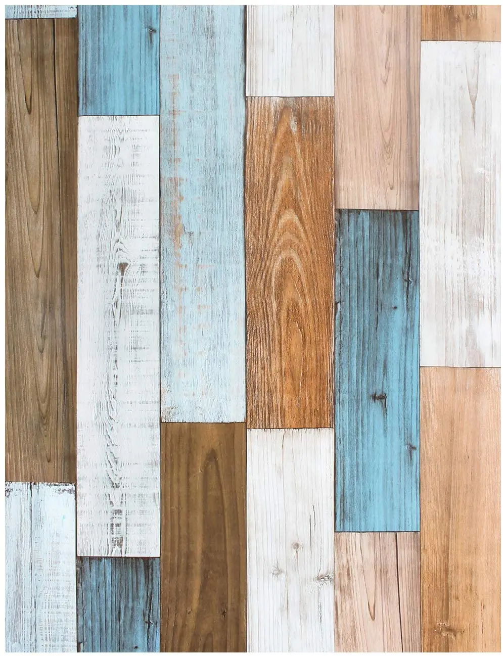 

LUCKYYJ Self-Adhesive Removable Wood Peel and Stick Wallpaper Vinyl Decorative Wall Covering Vintage Wood Panel Interior Film
