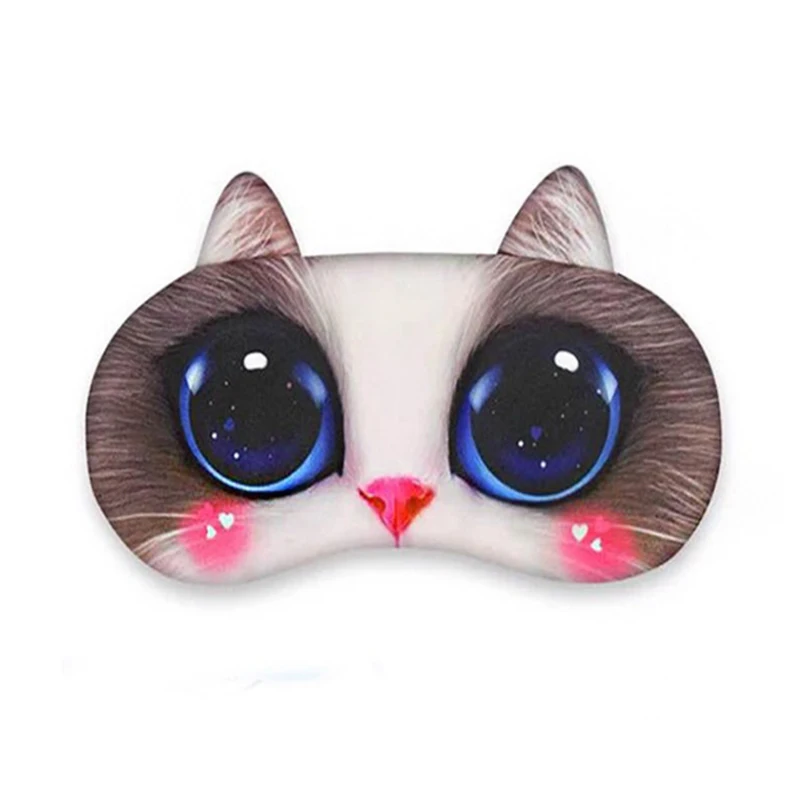 1 шт. милая 3D мультяшная креативная мягкая маска для кошачьего сна тени глаз