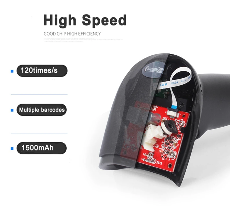 Портативный сканер штрих-кода CCD и беспроводной ручной 1D считыватель