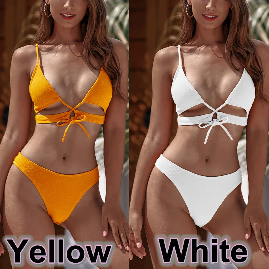 BINAND Bandage Bikini Women Swimwear Quick Drying Swimsuit Adjustable Women's Two-piece Bathing Beachwear Swimming Suit | Спорт и