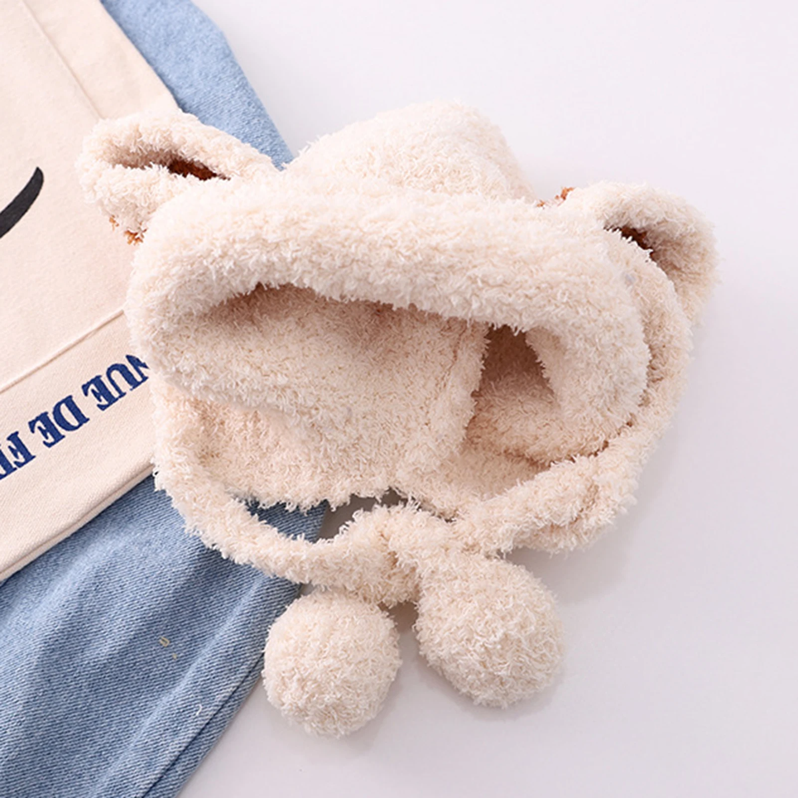 

Toddler Winter Cute Ears Soft Warm Cotton Cap Hat Baby Boys Girls Elastic Beanie Hats & Caps