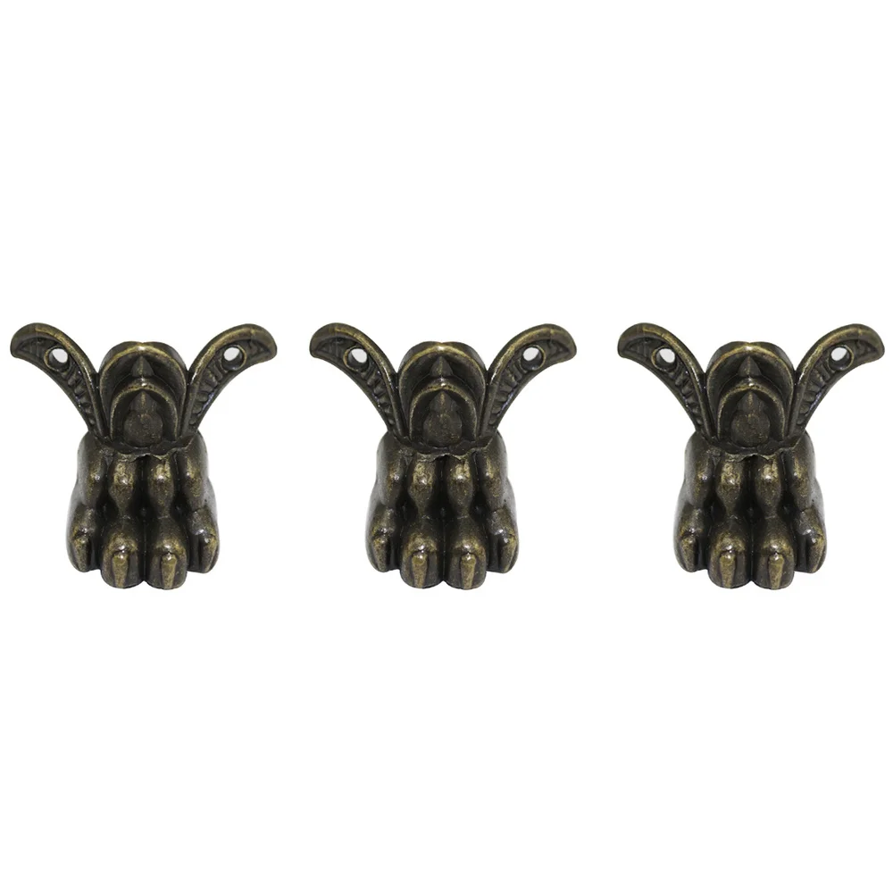 

6PCS 43x34mm Furniture Support Feet Tiger Feet Shape Zinc Alloy Gift Box Decoration Legs Sofa Accessories Dark Green