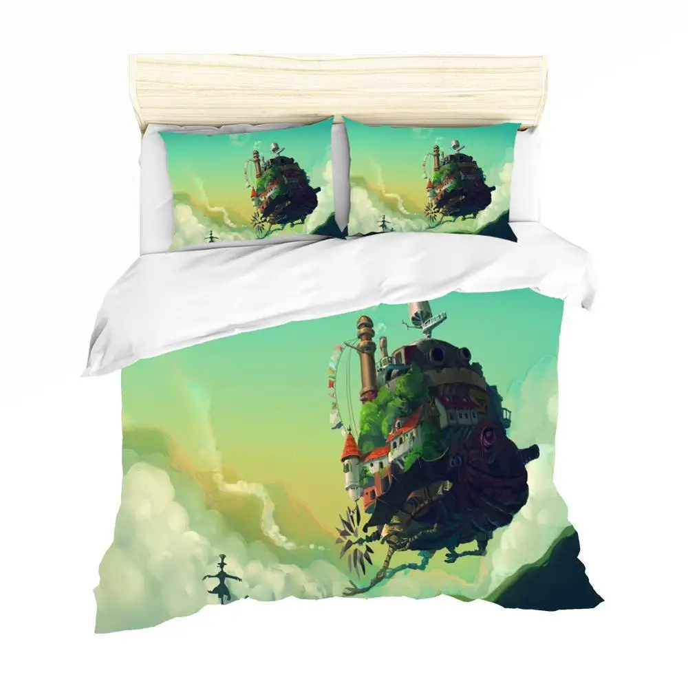 Howl's Moving Castle Sophie Anime Movies Home Bedding Boys Girls Gift Quilt Cover Twin Full Queen King Double Single | Дом и сад