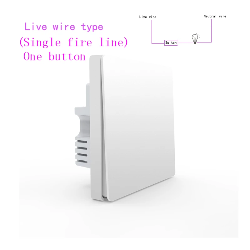 Live type 1 Настенный светильник-переключатель Aqara, версия ZigBee, однопожарное приложение, пульт дистанционного управления, Умный домашний комплект, работающий для mi jia mi Home APP - Цвет: Live type 1