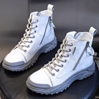 women genuine leather sneakers spring high top casual shoes autumn first layer cowhide ladies high top vulcanized shoes womens