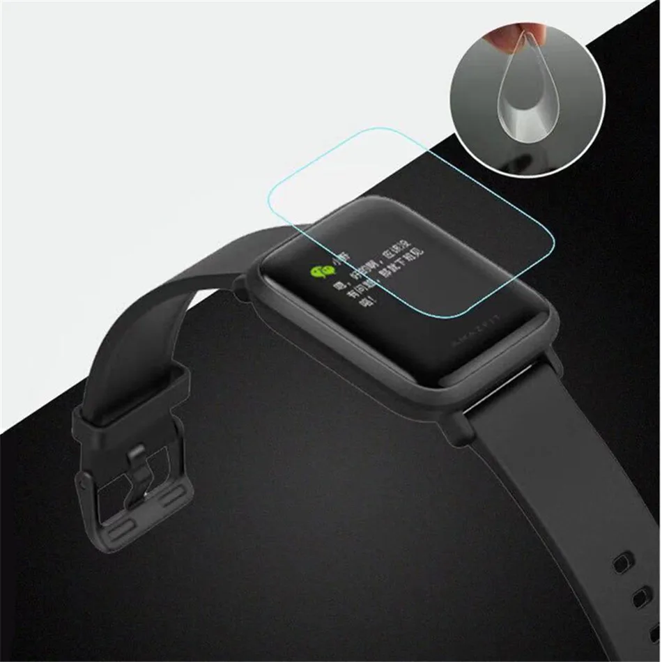 500 шт/ для xiaomi huami Amazfit bip Защитные пленки ультра-тонкая защитная пленка full HD TPU smart movie watc