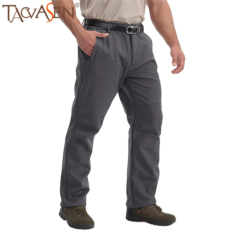 TACVASEN уличные флисовые брюки для мужчин Зимние теплые походные длинные свободные