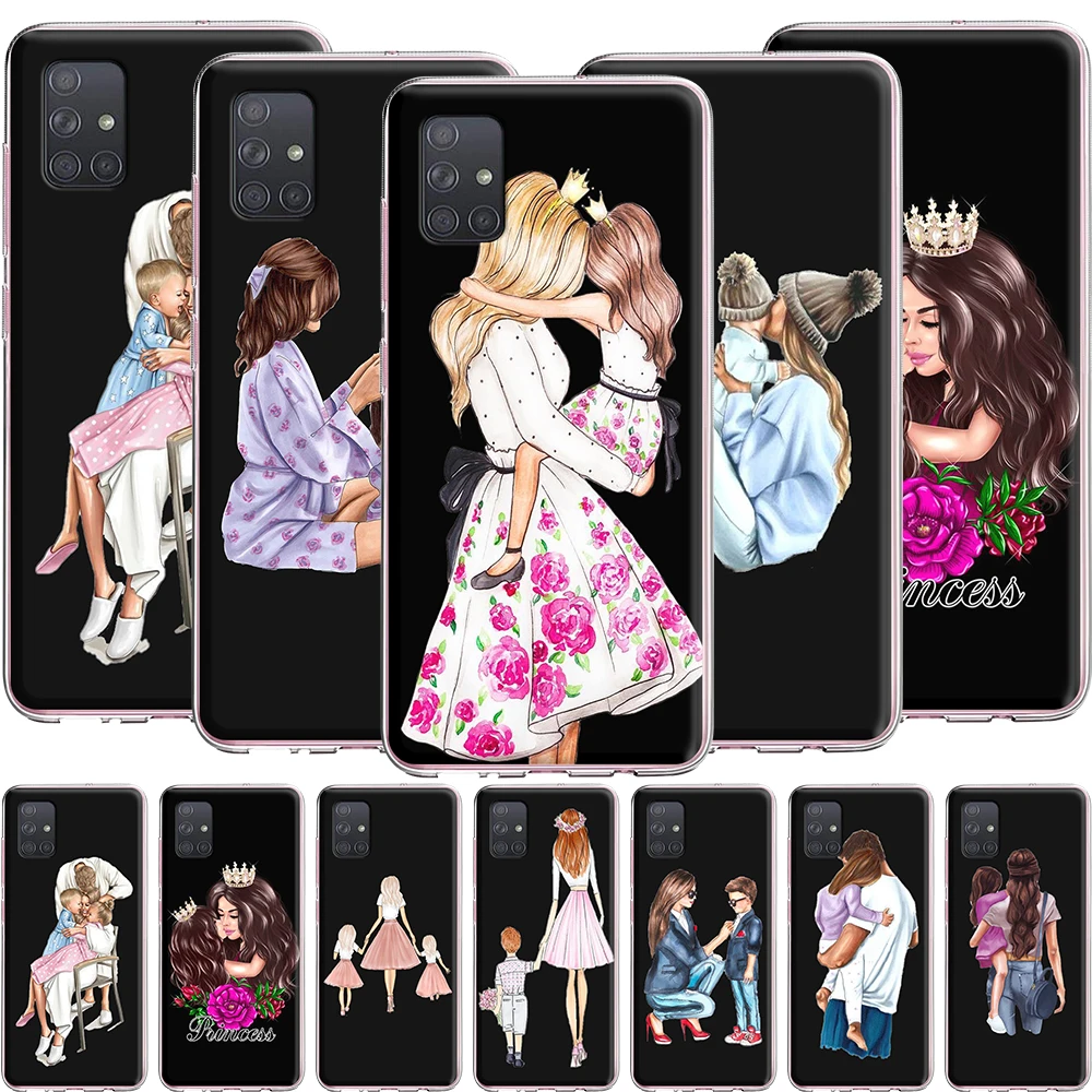Модный чехол для девочек мамы папы Samsung Galaxy A51 A71 A81 A91 A20 A20S A20E A30 A30S A40S A50 A50S A60 A70 A70S |