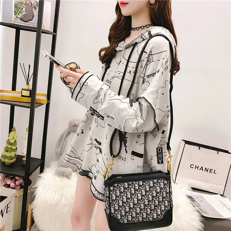 

Women's Thin Hooded Spring and Autumn New Loose Long-Sleeved Upper Garment Fashion