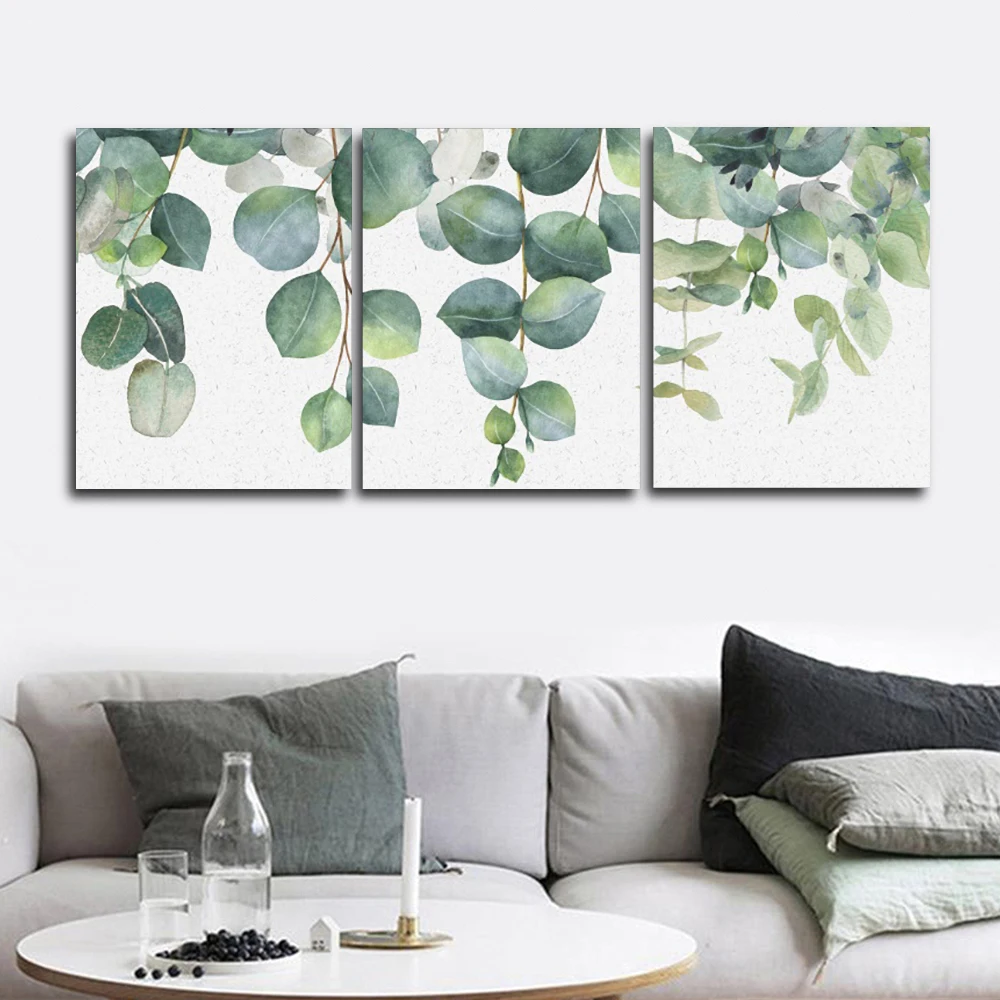 

Watercolor Plants Leaf Canvas Poster Nordic Style Print Scandinavian Wall Art Painting Decoration Pictures Minimalist Home Decor