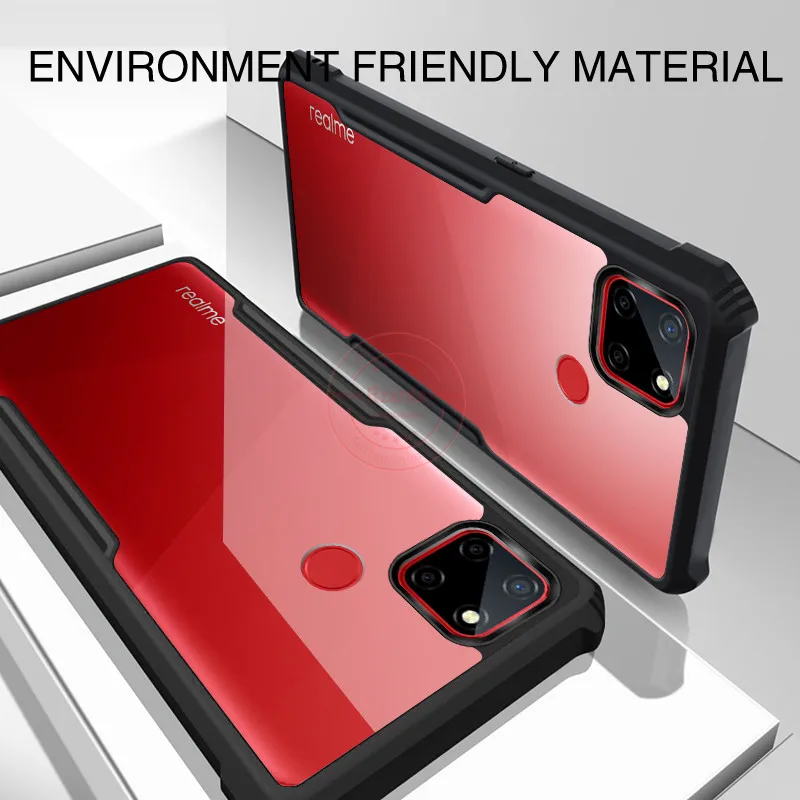 

Rzants untuk OPPO Realme C12 / Narzo 20 OPPO Realme C11 C15 C17 Case Hard [Blade] Shockproof Slim Clear Cover funda Casing