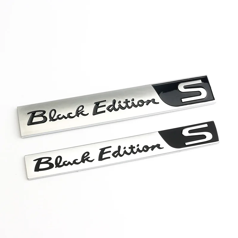 

1 Pcs 3D Black Edition S Fender Side Trunk Emblem Badge Car Stickers Decal car For LX470 LX570 Car Accessories