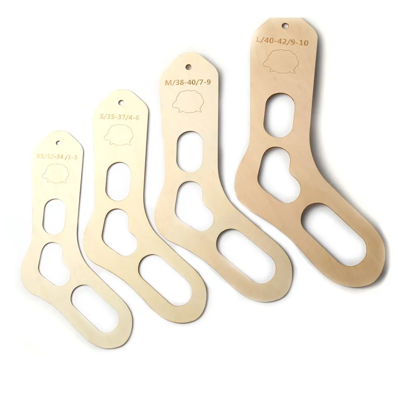 2PCs Natural Wood Sock Blocker For DIY XS-L Knitting Forms Shapes Board Tools Gift Beginners Crafts | Дом и сад