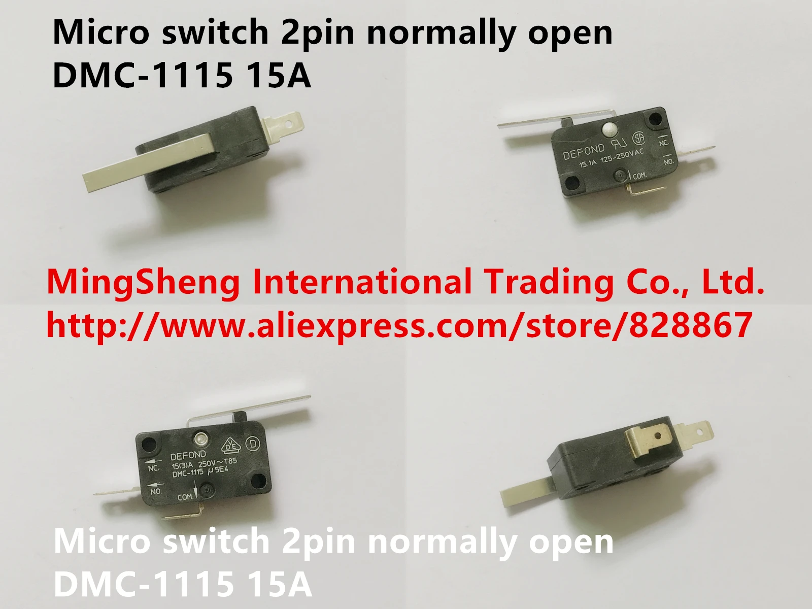 

Оригинальный новый 100% 15A микро-переключатель 2Pin длинный хвостовик стандартное открытие