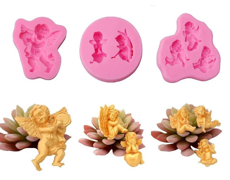 3D DIY милый ангел детская форма силиконовая для выпечки украшения торта