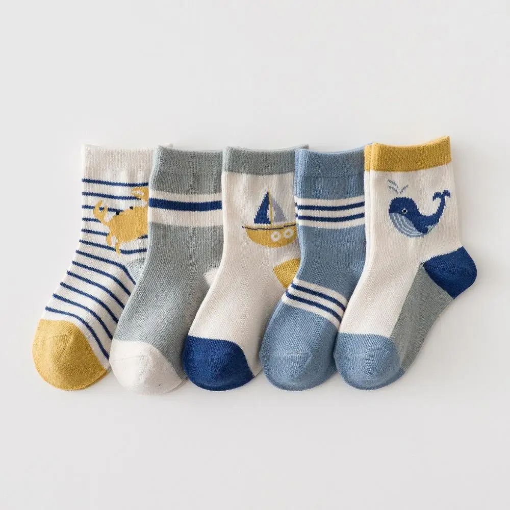 

2020 New Spring Autumn Quality Soft Cotton Cartoon Cute Color Girl Newborn Baby Kids Breathable Socks