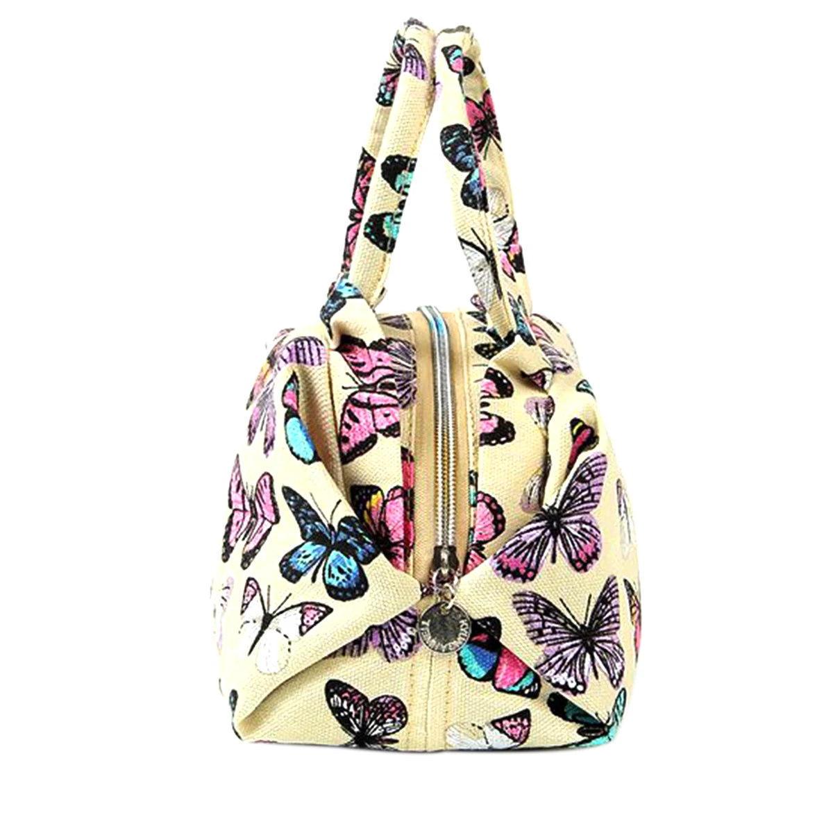 Canvas Women Fashion Lunch Bag Zipper Floral Portable Picnic School Work | Bags