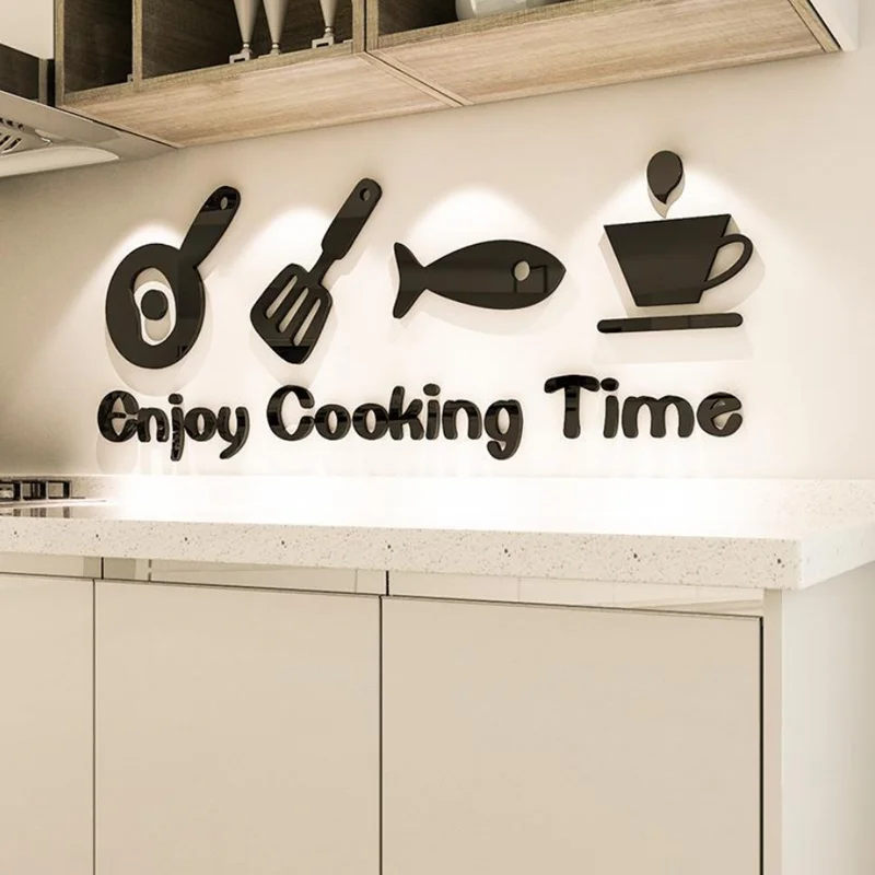 Фото Креативные кухонные принадлежности в скандинавском стиле 3D стерео наклейки на