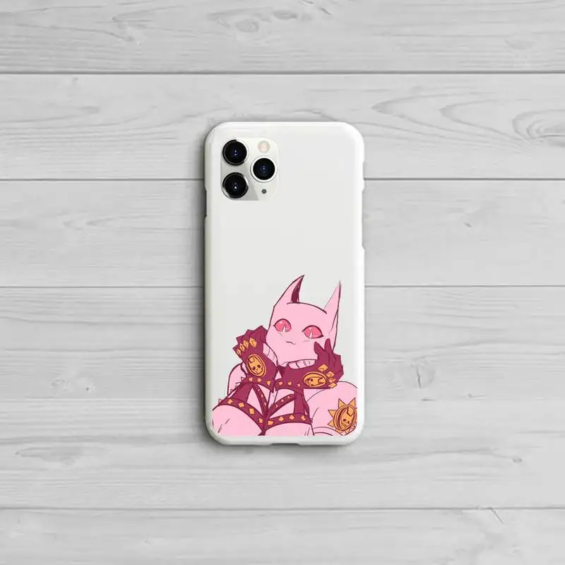 

JOJO BIZARR ADVENTUR Phone Case Candy Color White for iPhone 11 pro XS MAX 8 7 6 6S Plus X 5S SE 2020 XR