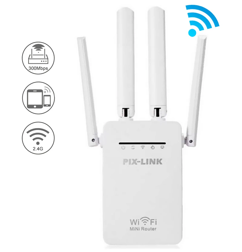 

Усилитель wi-fi, 2,4 ГГц, 300 Мбит/с, 2 RJ45 порта, с высоким коэффициентом усиления