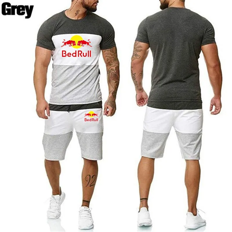 

2021 new Red Bull suit men's casual T-shirt shorts, men's cotton T-shirt cotton shorts