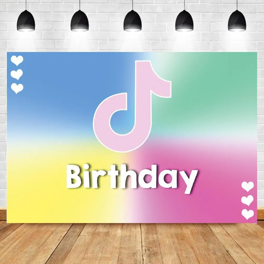 

Rainbow Colorful Musical Symbol Background For Photo Video Studio Singer Live Party Photography Backdrops Decor